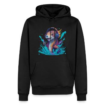 musasaukko - Men’s Premium Organic Hoodie - black - Front - Nico (187cm)