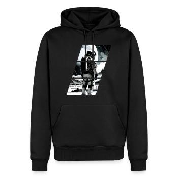 Astral Explorer Design Space T-Shirt - Sweat à capuche Premium bio Homme - noir - Devant - Nico (187cm)