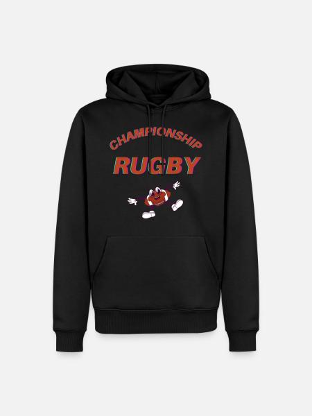 Rugby-Geschenk der nationalen Rugby-Meisterschaft - Männer Premium Bio Hoodie - Schwarz
