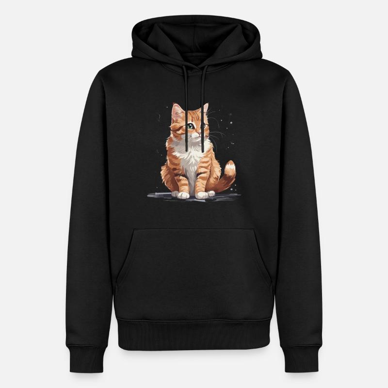 süße rote mieze - Männer Premium Bio Hoodie - Schwarz