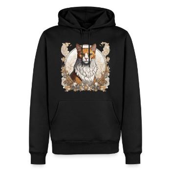 Royal Cat königliche Katze - Sweat à capuche Premium bio Homme - noir - Devant - Nico (187cm)
