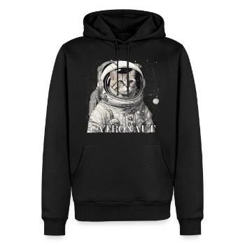 Catronaut Astronauten Katze T-Shirt - Männer Premium Bio Hoodie - Schwarz - Vorne - Nico (187cm)