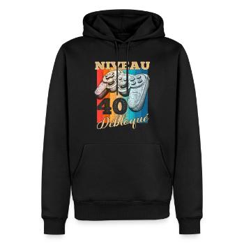 Cadeau Homme 40 ans Anniversaire Gamer cadeau - Men’s Premium Organic Hoodie - black - Front - Nico (187cm)