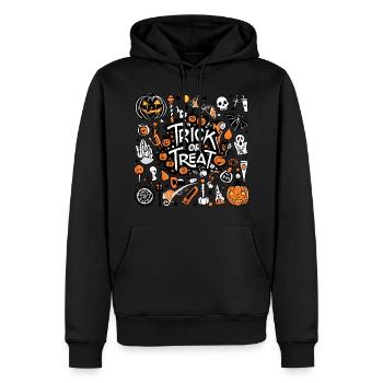 Des bonbons ou des bâtons - Sweat à capuche Premium bio Homme - noir - Devant - Nico (187cm)