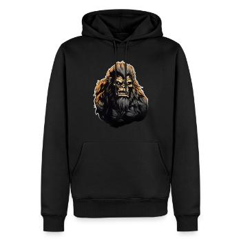 Bigfoot Octobre Monster Legend Halloween - Sweat à capuche Premium bio Homme - noir - Devant - Nico (187cm)