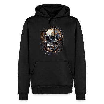 Déguisement de squelette d’Halloween - Sweat à capuche Premium bio Homme - noir - Devant - Nico (187cm)