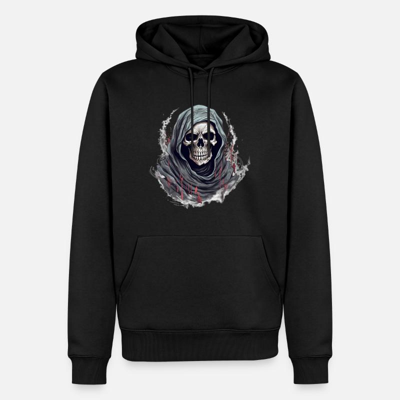 Déguisement de squelette d’Halloween - Sweat à capuche Premium bio Homme - noir