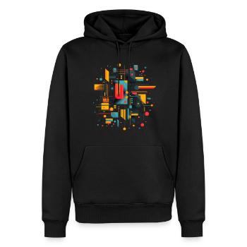 Figures Math Shapes Circle Rectangle Geometry - Men’s Premium Organic Hoodie - black - Front - Nico (187cm)