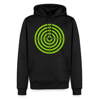 Finnish dartboard - Men’s Premium Organic Hoodie - black - Front - Nico (187cm)