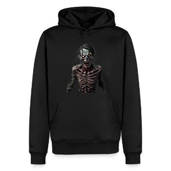 Zombie not very happy - Men’s Premium Organic Hoodie - black - Front - Nico (187cm)