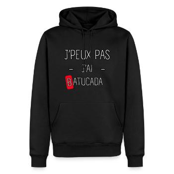 J'peux pas j'ai Batucada - Sweat à capuche Premium bio Homme - noir - Devant - Nico (187cm)