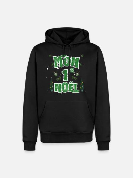 Mon 1er Noël - Sweat à capuche Premium bio Homme - noir