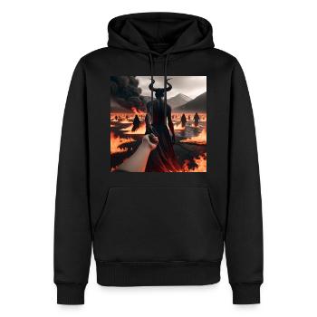 Folge mir in den Abgrund - Infernal Devil's Pact #01 - Männer Premium Bio Hoodie - Schwarz - Vorne - Nico (187cm)
