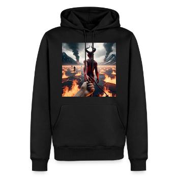 Folgt mir in den Abgrund - Infernal Devil's Pact #07 - Männer Premium Bio Hoodie - Schwarz - Vorne - Nico (187cm)