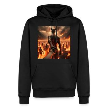 Folge mir in den Abgrund - Infernal Devil's Pact #03 - Männer Premium Bio Hoodie - Schwarz - Vorne - Nico (187cm)