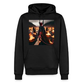 Folge mir in den Abgrund - Infernal Devil's Pact #13 - Männer Premium Bio Hoodie - Schwarz - Vorne - Nico (187cm)