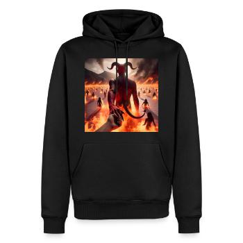 Folge mir in den Abgrund - Infernal Devil's Pact #10 - Männer Premium Bio Hoodie - Schwarz - Vorne - Nico (187cm)