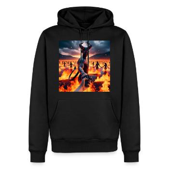 Folge mir in den Abgrund - Infernal Devil's Pact #05 - Männer Premium Bio Hoodie - Schwarz - Vorne - Nico (187cm)