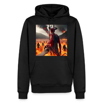 Folge mir in den Abgrund - Infernal Devil's Pact #15 - Männer Premium Bio Hoodie - Schwarz - Vorne - Nico (187cm)