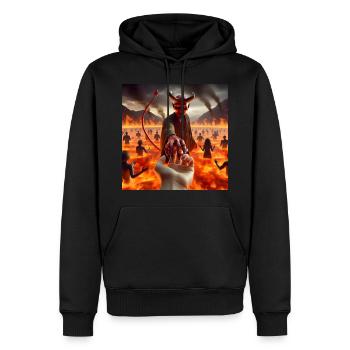 Follow Me to the Abyss - Infernal Devil's Pact #16 - Men’s Premium Organic Hoodie - black - Front - Nico (187cm)