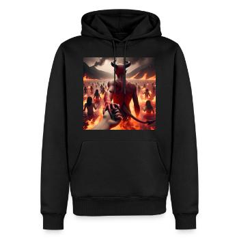 Folge mir in den Abgrund - Infernal Devil's Pact #12 - Männer Premium Bio Hoodie - Schwarz - Vorne - Nico (187cm)
