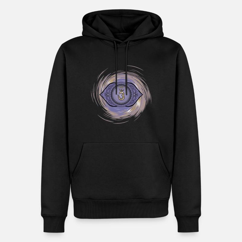 Ajna sechstes Chakra - Männer Premium Bio Hoodie - Schwarz