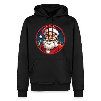 Weihnachtsmann Weihnachten - Männer Premium Bio Hoodie - Schwarz - Vorne - Nico (187cm)