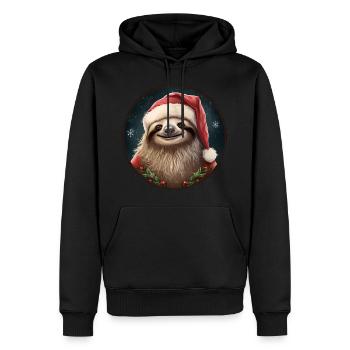 Sloths Christmas - Men’s Premium Organic Hoodie - black - Front - Nico (187cm)