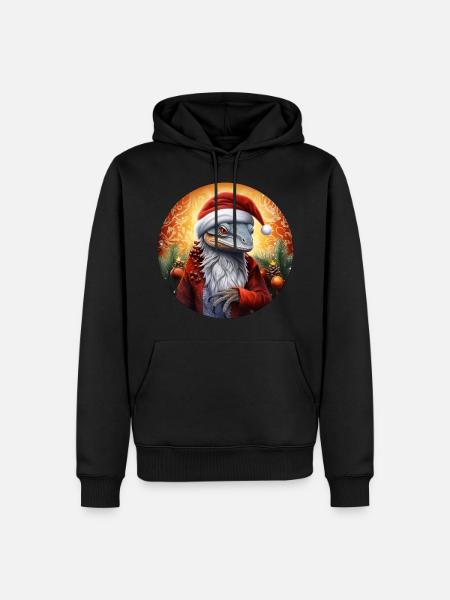 Lézards Noël - Sweat à capuche Premium bio Homme - noir