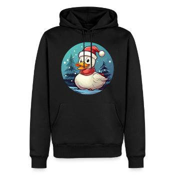 Enten Weihnachten - Männer Premium Bio Hoodie - Schwarz - Vorne - Nico (187cm)