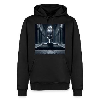 Fart Souls - Hollow Knight on Porcelain Throne #10 - Men’s Premium Organic Hoodie - black - Front - Nico (187cm)