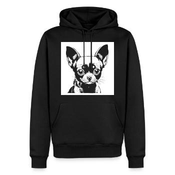 Lustiger Chihuahua mit Sonnenbrille Chihuahuas - Männer Premium Bio Hoodie - Schwarz - Vorne - Nico (187cm)