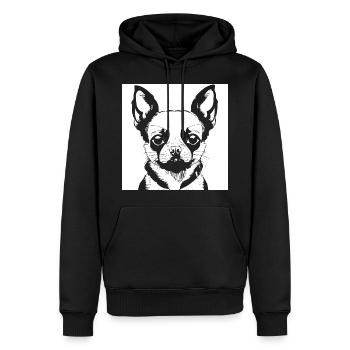 Chihuahua drôle portant des lunettes de soleil Chihuahuas - Sweat à capuche Premium bio Homme - noir - Devant - Nico (187cm)