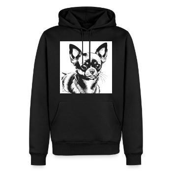 Funny Chihuahua wearing Sunglasses Chihuahuas - Men’s Premium Organic Hoodie - black - Front - Nico (187cm)