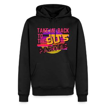 Bring mich zurück zu den Partys der 90er - Männer Premium Bio Hoodie - Schwarz - Vorne - Nico (187cm)