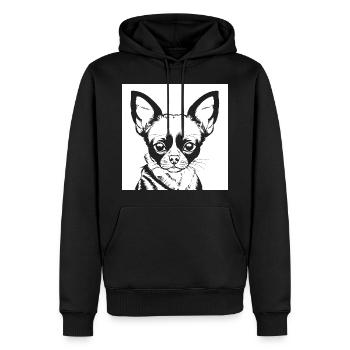 Lustiger Chihuahua mit Sonnenbrille Chihuahuas - Männer Premium Bio Hoodie - Schwarz - Vorne - Nico (187cm)