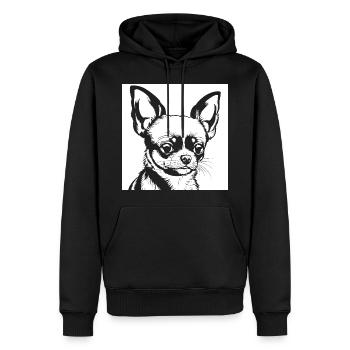 Lustiger Chihuahua mit Sonnenbrille Chihuahuas - Männer Premium Bio Hoodie - Schwarz - Vorne - Nico (187cm)
