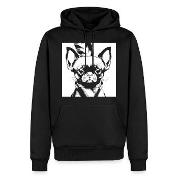 Drôle Chihuahua portant des lunettes de soleil Chihuahuas - Sweat à capuche Premium bio Homme - noir - Devant - Nico (187cm)