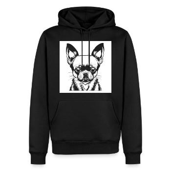 Chihuahua drôle portant des lunettes de soleil Chihuahuas - Sweat à capuche Premium bio Homme - noir - Devant - Nico (187cm)