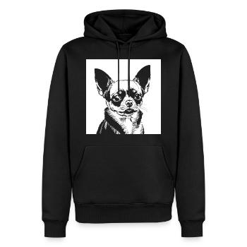 Lustiger Chihuahua mit Sonnenbrille Chihuahuas - Männer Premium Bio Hoodie - Schwarz - Vorne - Nico (187cm)