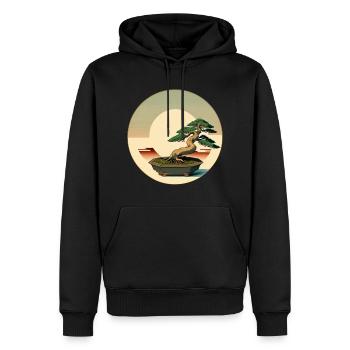 Elegant Bonsai - Men’s Premium Organic Hoodie - black - Front - Nico (187cm)