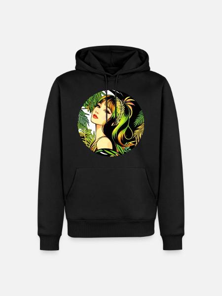 Femme Moderne Tropicale - Sweat à capuche Premium bio Homme - noir
