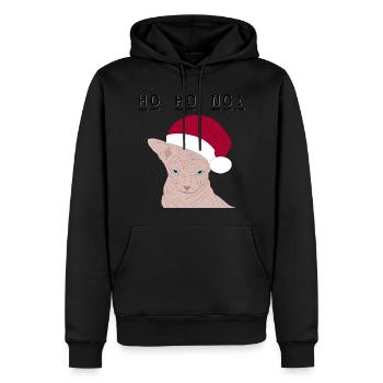 Ho ho nein! - Männer Premium Bio Hoodie - Schwarz - Vorne - Nico (187cm)