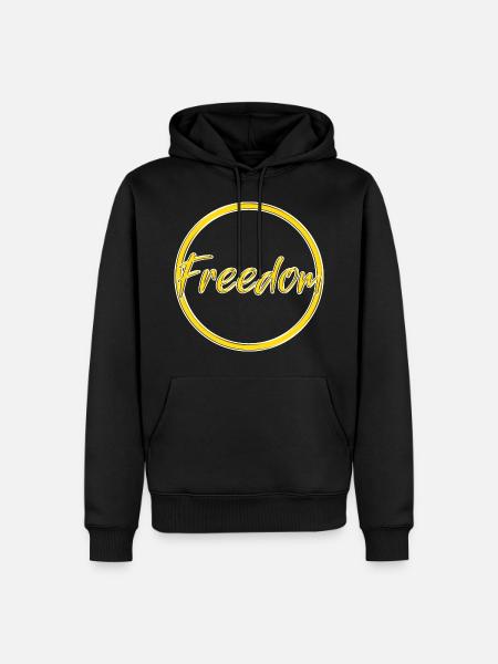 Freedom - Männer Premium Bio Hoodie - Schwarz