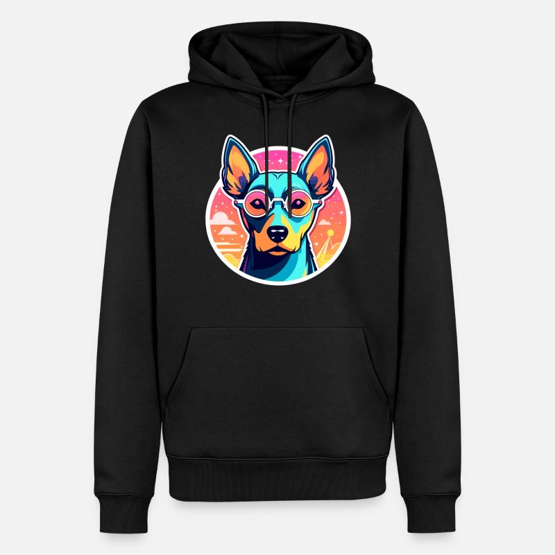 Doberman chien dessin - Sweat à capuche Premium bio Homme - noir