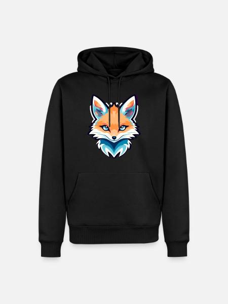 Fox Drawing - Men’s Premium Organic Hoodie - black