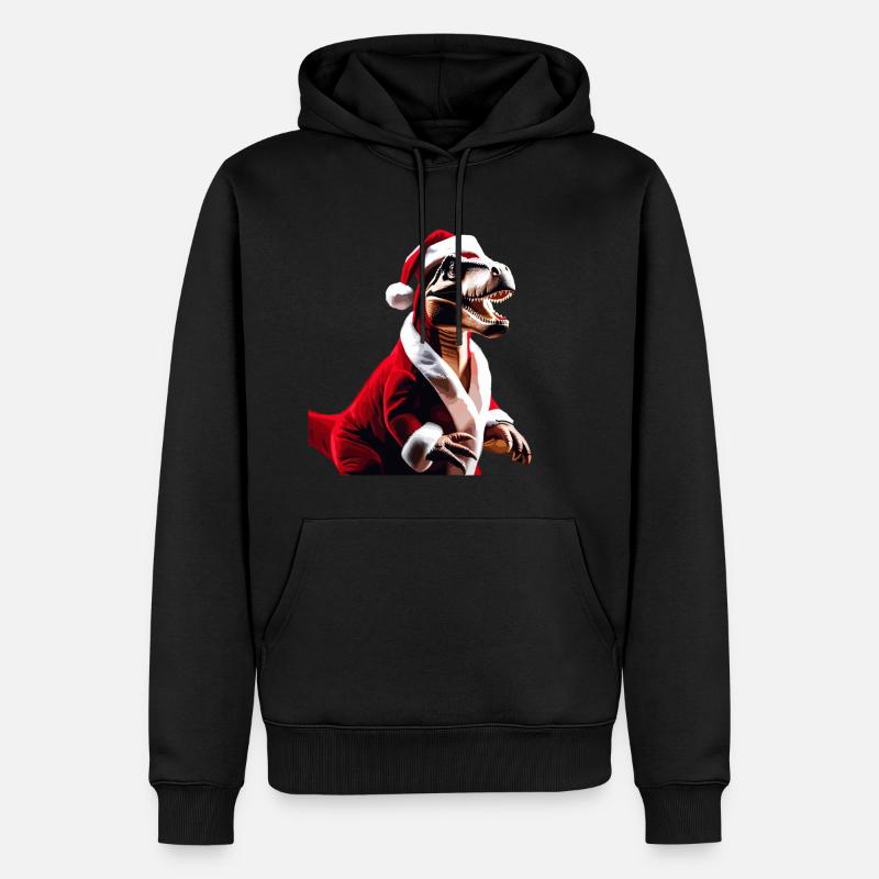 T-Rex : Père Noël - Sweat à capuche Premium bio Homme - noir