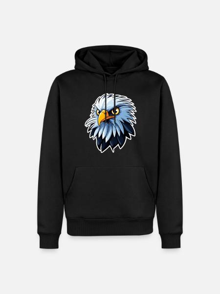 Eagle Bird Drawing - Men’s Premium Organic Hoodie - black