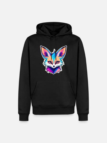 Desert Fox Fennec Drawing - Men’s Premium Organic Hoodie - black