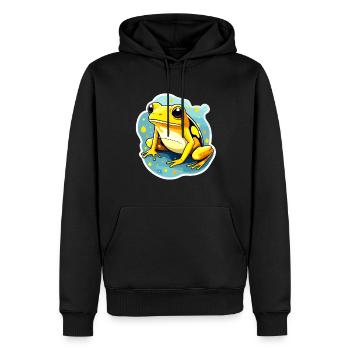 Poison Dart Frog Frog Drawing - Men’s Premium Organic Hoodie - black - Front - Nico (187cm)
